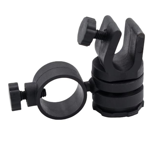 TEMU Heavy-duty Tactical & Construction Helmet Flashlight Mount - Adjustable Multi-angle Torch Holder With , Lightweight , Reinforced For Hard Hats - Ideal For Mining, Manufacturing, Outdoor