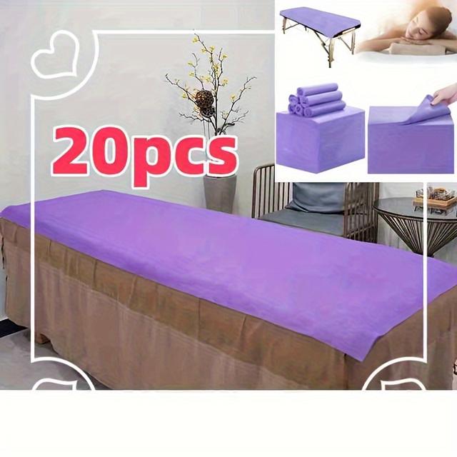 TEMU 20 Disposable Bed Sheets, Protective Pads Specifically For Massage Tables, Breathable Bed Covers, Suitable For Relaxation Massages, Beauty Salons, Hotels, And Beauticians