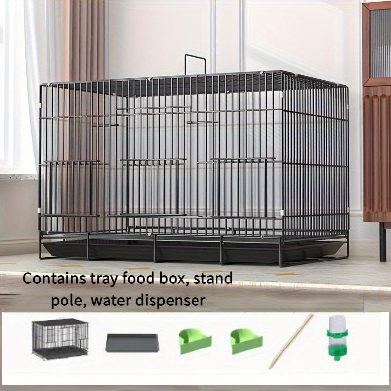 TEMU Jaula grande plegable para pájaros, con 5 accesorios, ideal para palomas, loros, aves pequeñas y jaulas de picaflores de interior