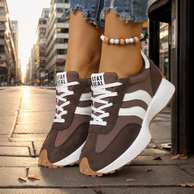 TEMU New Women's Anti-slip Lace-up Low-top Casual Sports Shoes, Christmas Holiday Gift Outdoor Matching Women's Athletic Shoes, Women's Casual Sports Shoes, Couple Style