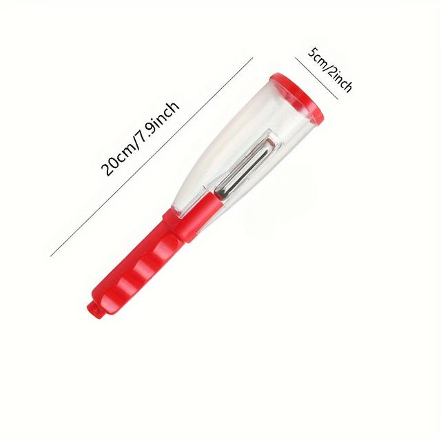 TEMU Multifunctional Storage Peeler With Container - Plastic Vegetable And Fruit Peeler, Food Contact Safe, Kitchen Peeling Tool With Storage Case