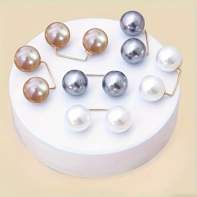 TEMU 10 broches elegantes de de perlas - antideslizantes, ideales para cerrar la cintura, ajustar la escote y bufandas -