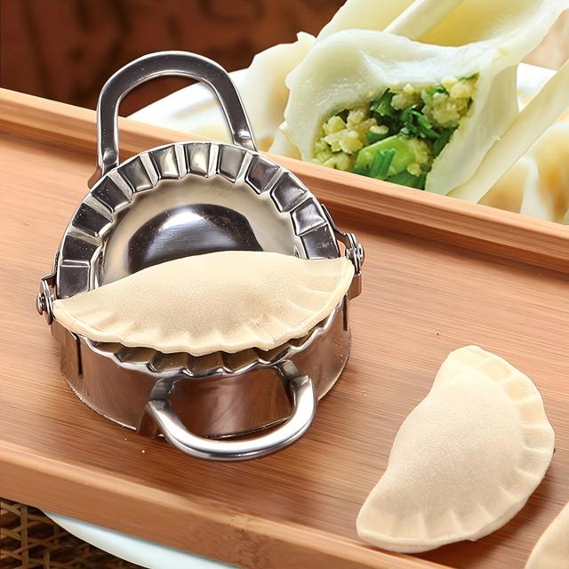 TEMU Dumplingsmaskin i rostfritt stål - Lättanvänd press- och skärfunktion för att göra dumplings, pajer och bakverk - Viktigt köksredskap för enkel matlagning, dumplingsmaskin