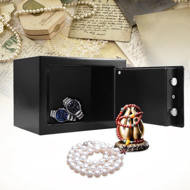 TEMU Steel Security And Lock Box With Electronic Keypad- Secure Cash, Jewelry, Id Documents