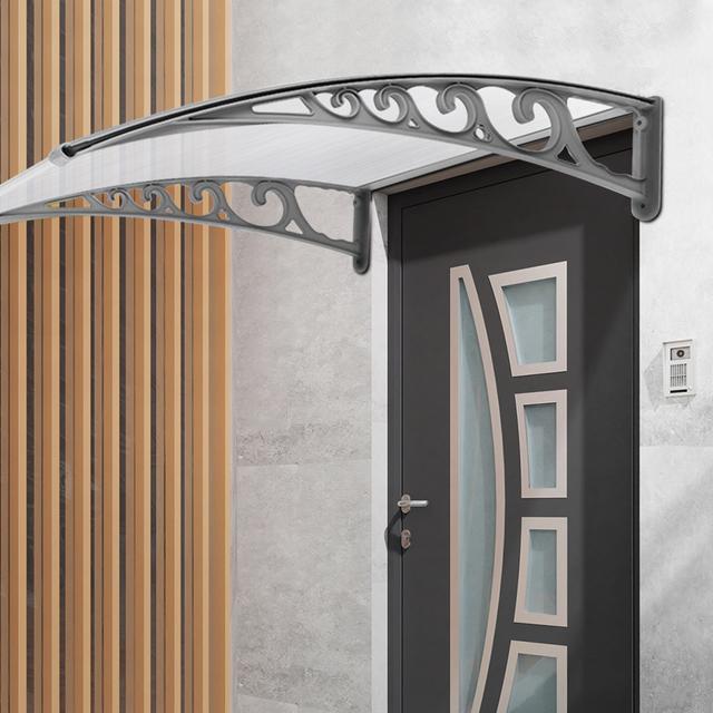 TEMU Auvent de porte d'entrée, auvent transparent, auvent, protection contre et les UV, x 60 cm.