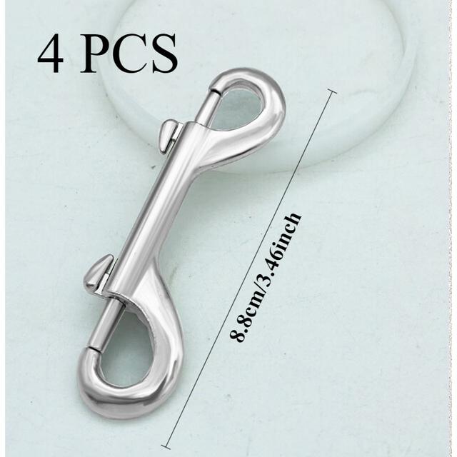 TEMU 4 ganchos de broche de perno de doble - Broches de gatillo de - Clips de buceo - Trabajo pesado - para correa de perro, llavero, equipo de caballo, cubo de alimentación - Juego de 4
