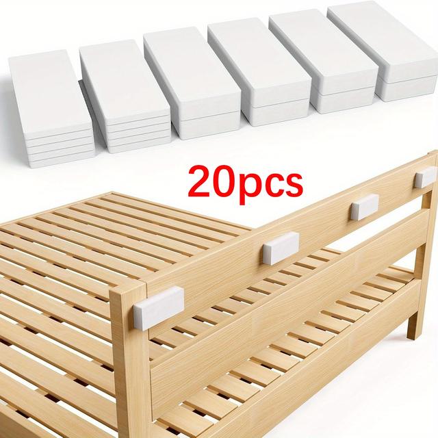 TEMU 20pcs High-density Foam Wall Protector Set - Durable Furniture Padding For Beds & Sofas, Scratch & Damage Prevention, , Self-adhesive, No Power Needed, Furniture Pads For Bed