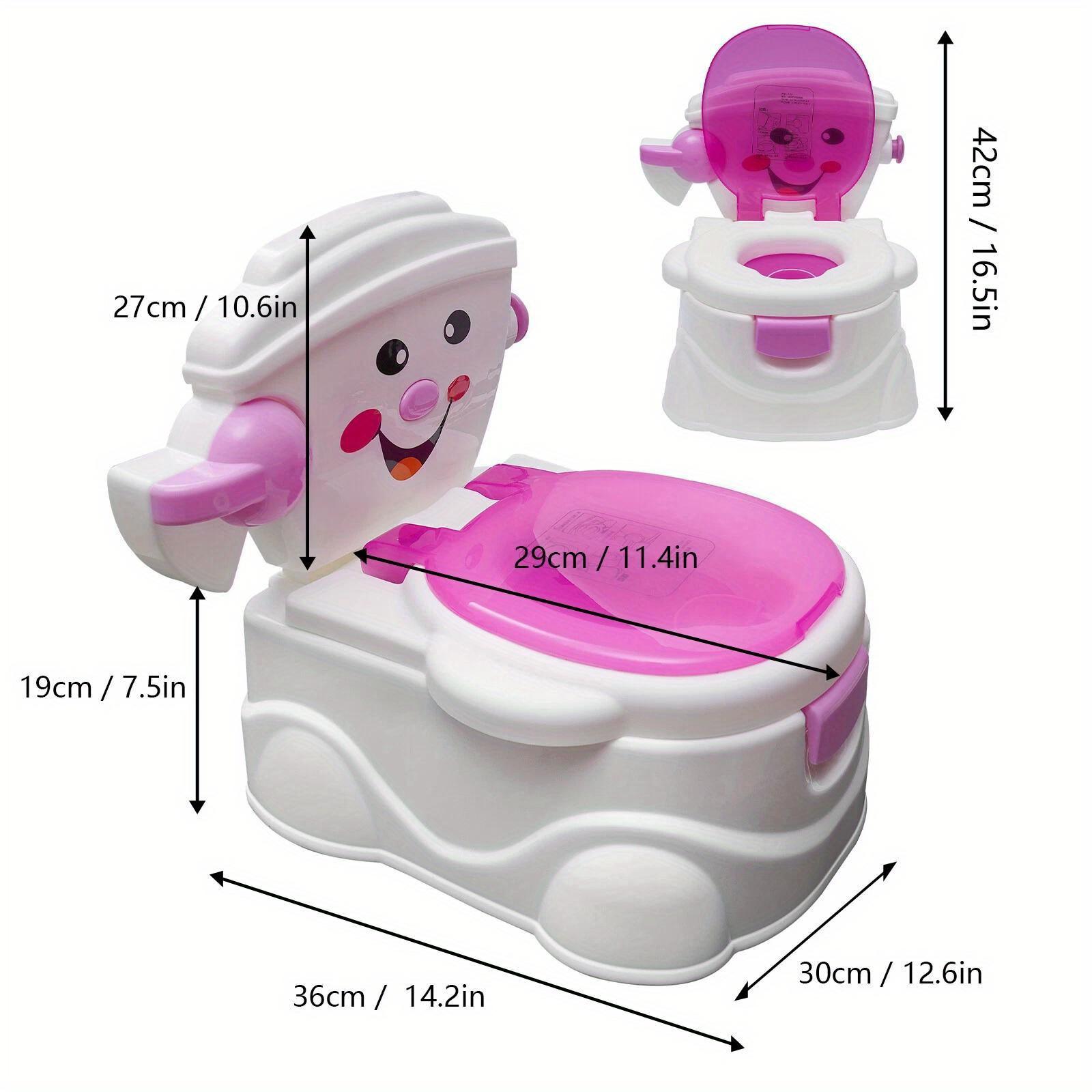 TEMU Tool1shoo Toilet Training Seat - "" Design, Floor Standing, Potty For , Durable Plastic, Ideal For Homes, Bathrooms, Kindergartens