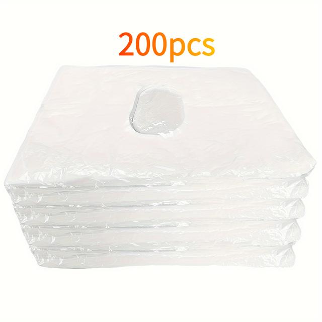 TEMU 200개 일회용 부직포 마사지 침대 구멍 커버, 살롱 침대 시트 커버, 마사지 의자 헤드레스트 커버, 뷰티 SPA 일회용 구멍 커버