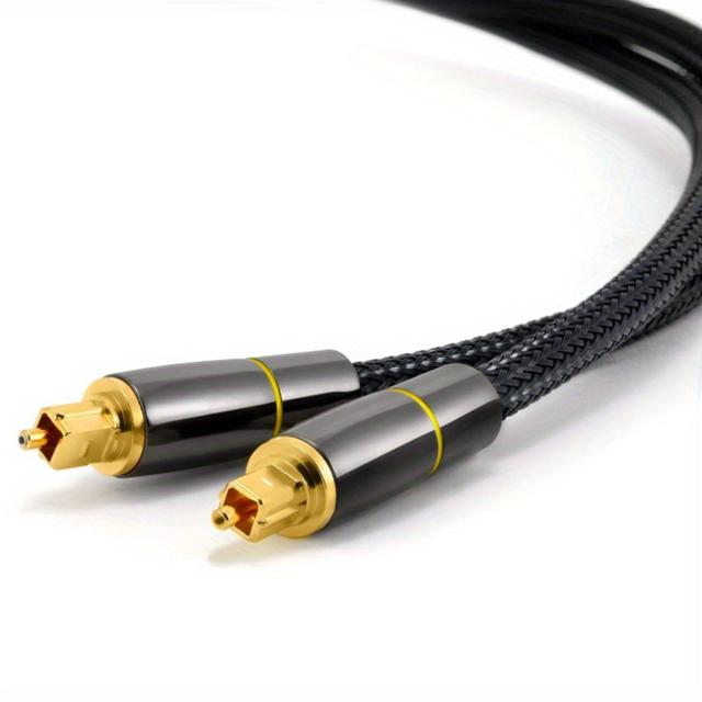 TEMU 1 szt. 0,5m/1m/1,5m/2m/ Kabel Audio Optyczny HIFI 5.1 | Kabel SPDIF z Żywicą Optyczną | Pozłacane Złącze, Pasuje do Różnych Marki TV Boxów, PS4, Głośników, Subwooferów i Soundbarów