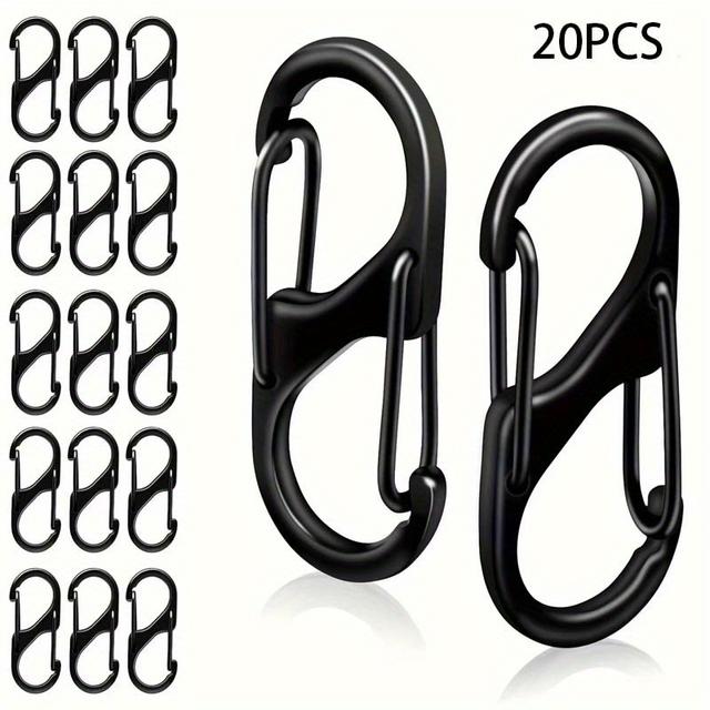 TEMU 20pcs Practical And Durable Hooks, - Safe And Reliable, In Large, Medium, And Small Sizes, Suitable For Decoration And Fixing - Alloy, Portable For Camping, Hiking, Running, Outdoor Sports