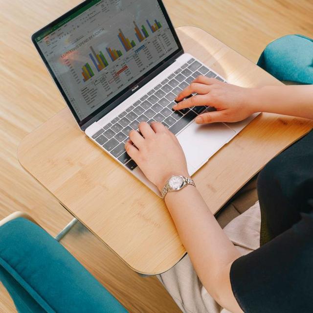 TEMU Portable Laptop Desk Adjustable Lap Tray Workstation Easy Fold For Home And Study