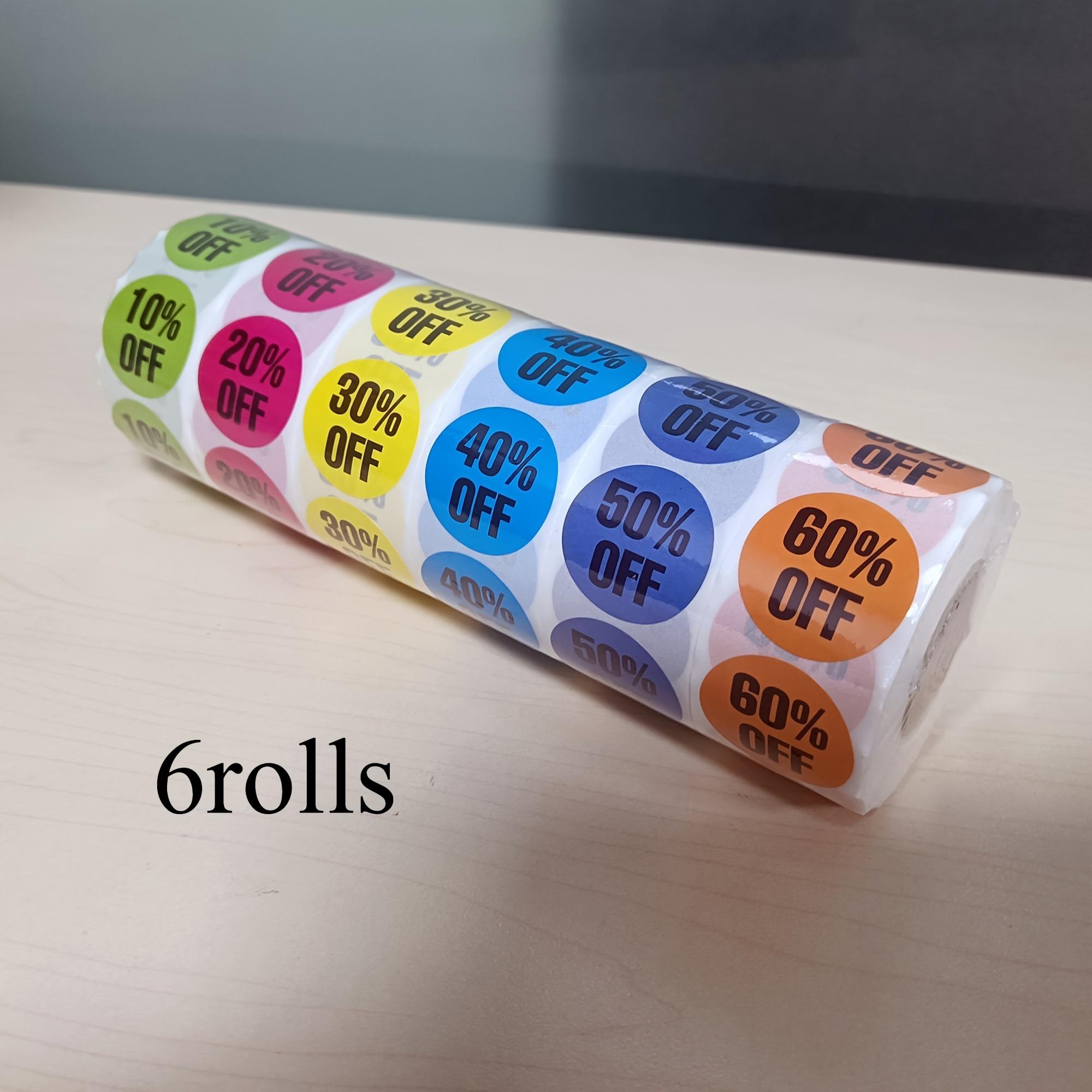 TEMU 6rolls Vibrant 1-inch 'deal' Price Stickers | Multicolor Paper Labels With "deal" Text, Ideal For Retail & Promotions