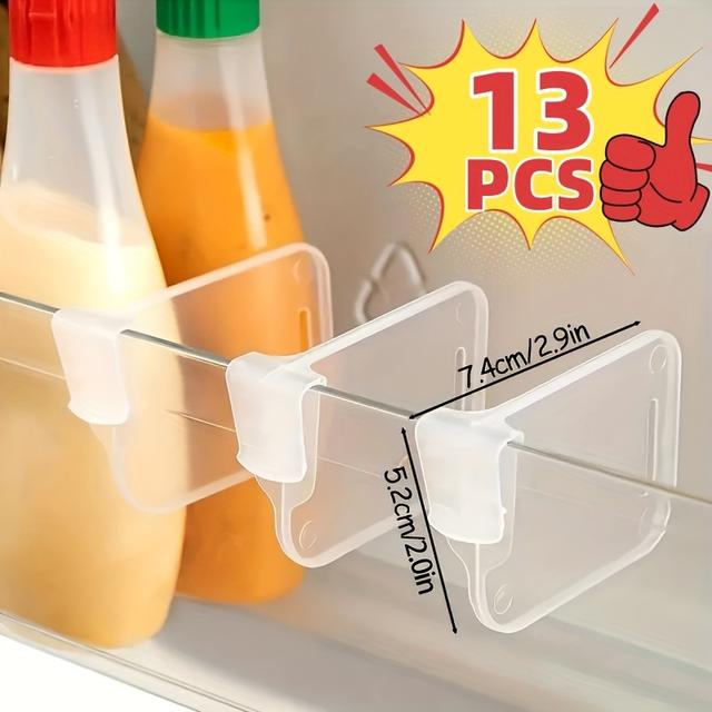 TEMU 13 Verstellbare Dicke Transparente Kühlschrank Seitentür Organizer - Eine Multifunktionale Aufbewahrungslösung, die Platz spart.