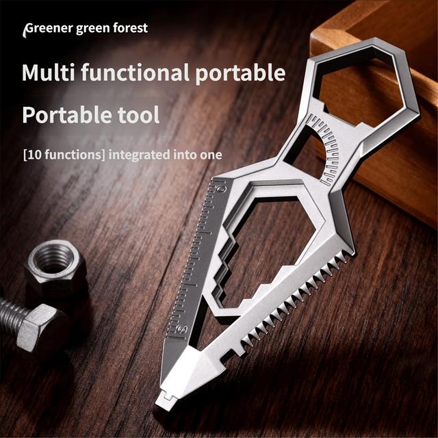 TEMU 1 Edc Multi-use Tactical Tool | Made Of Stainless Steel, Silvery Hue, Transforming The Capabilities Of Tools