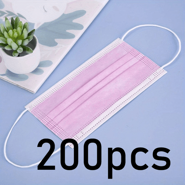 TEMU 200pcs Mask, Adult Mask Mask, Very Suitable For Outdoor, Home, Office.