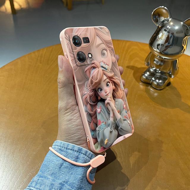 TEMU Funda de Teléfono con Dibujo a de Princesa OPPO RENO8/RENO7 4G/Reno5 /Reno6 /A57/A54/A53/A17/A16/A15/A74/A94/ + de de TPU