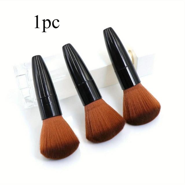 TEMU Large Fluffy Paint - Multifunctional, Soft Synthetic Bristles, Suitable For Mixing Liquid And Cream Cosmetics, Ideal For Beginners