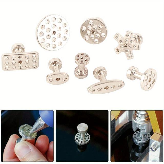 TEMU 8pcs Body Paintless Dent Removal Repair Pull-off Piece Spacer, Hail Damage Removal Car Dent Paintless Repair Tool