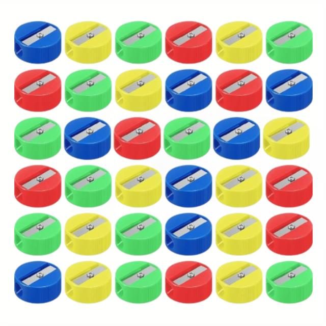TEMU 200 Pcs Round Manual Pencil Sharpener Handheld Colorful Sharpener Mini Handheld Pencil Sharpener Sturdy Easy To Carry Used Suitable For Adults Office School Supplies