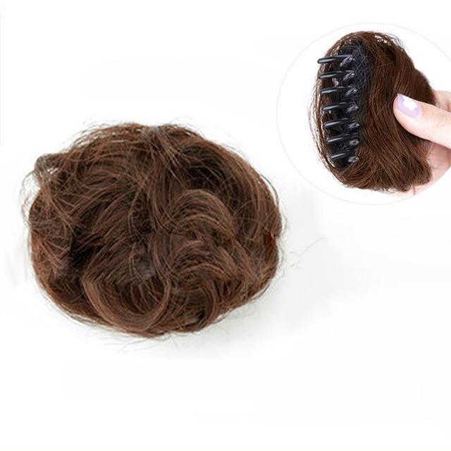 TEMU Elegant Women's Claw Clip Hair Bun - Fluffy, Natural-looking Updo Extension For Daily Wear & Special Occasions