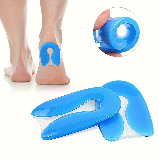 TEMU 6pcs Silicone U-shaped Heel Cushion Pad, Shock Absorber For Heel , Comfortable And Non-slip Insoles All Day