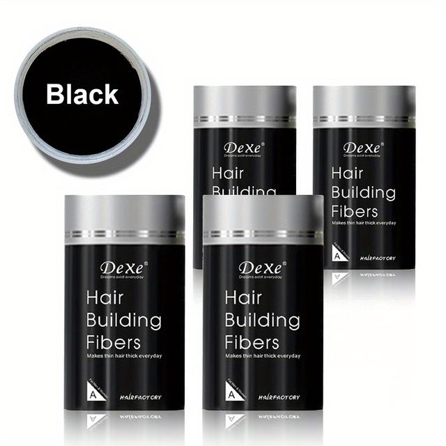 TEMU 4-pack DEXE Hårförtjockningspulver, Fysisk Volymförstärkare för Hår, Omedelbar Täthet och Förstärkning, Hårfiberpulver för Tunt Hår
