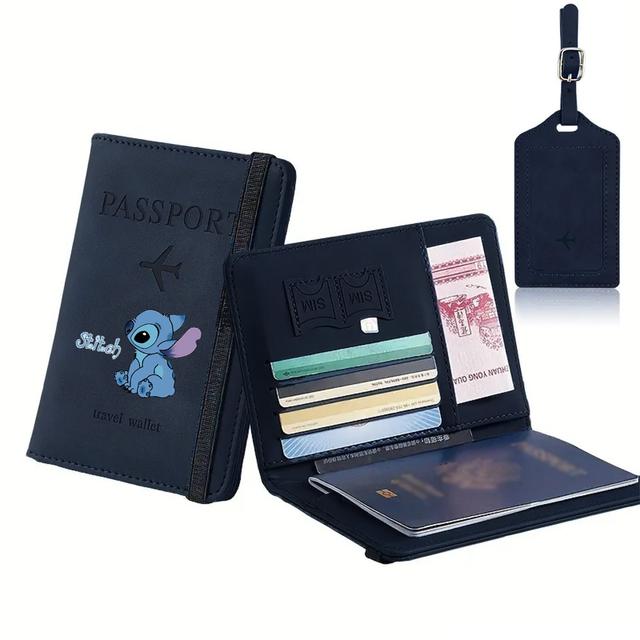 TEMU 2pcs Stitch Valentine's Day Couple Gifts, Honeymoon Gifts, Bridal Shower Gifts, Ultra-thin Passport Holders, Essential For Air Travel.