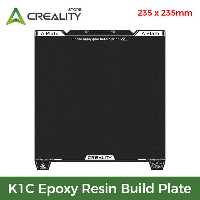 TEMU Creality K1c Epoxy Resin Build Plate 235 X 235mm, Featuring High Durability And Resistance To Wear, Designed For K1c/k1 Se 3d Printer Additions