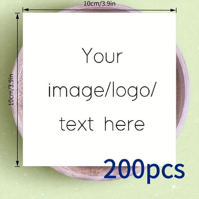 TEMU 100/200 Custom Double-sided Party Cards - 10x10cm (3.9x3.9in) Square With , Photo, Or Image - Elegant For , Wedding Invitations, Birthday Parties - Your Own Design - Business Greeting Cards