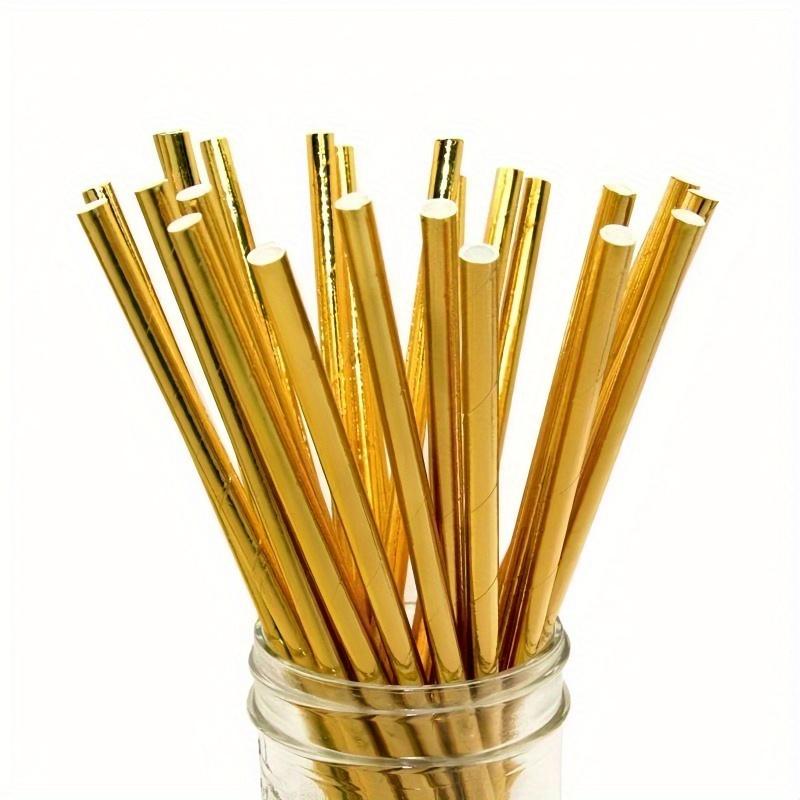TEMU 100pcs Solid Color Paper Straws Disposable Tea Straws Suitable For Weddings, Birthday Parties, Pearl Milk Tea, Iced Coffee, Picnic Parties, Party Supplies, Party Decorations