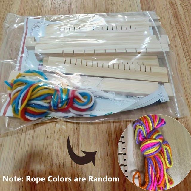 TEMU Mini Wooden Handcraft Loom, Wooden Weaving Kit - Handmade Yarn Weaving Set, Educational Craft Tools And Supplies, Gift For Knitting Girls