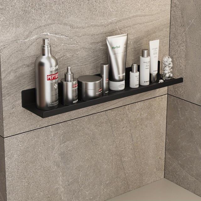 TEMU Wandmontiertes Badezimmerregal, Bohrfreie Duschablage, Waschbecken-Organizer, Duschgel-Schale, Aufbewahrungs- Organisationsregal