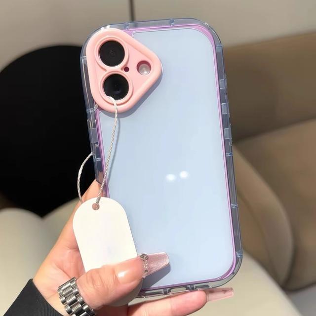 TEMU Funda para Teléfono - Elegante y Minimalista Carcasa Color Crema Jelly para Parejas, Compatible con iPhone 14, 15, 16 y 17, Incluyendo Varias Versiones como Pro y Pro Max