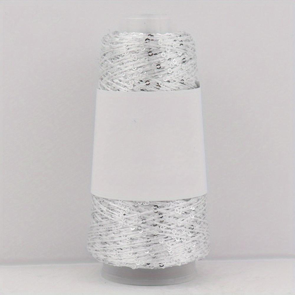 TEMU 1 Roll 50g Glitter Sequin Yarn 2mm Sparkling Sequin Yarn Hand Mixing Yarn For Knitting And Crocheting Hats And Bags Crafting Thread Sewing