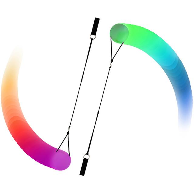 TEMU 2 Pack Led Poi Ball – Led Dance Props, Light-up Throwing Balls For Stage Performance, Battery-powered Handheld Dance Additions, Plastic Material, Non-rechargeable, Operating Voltage ≤36v