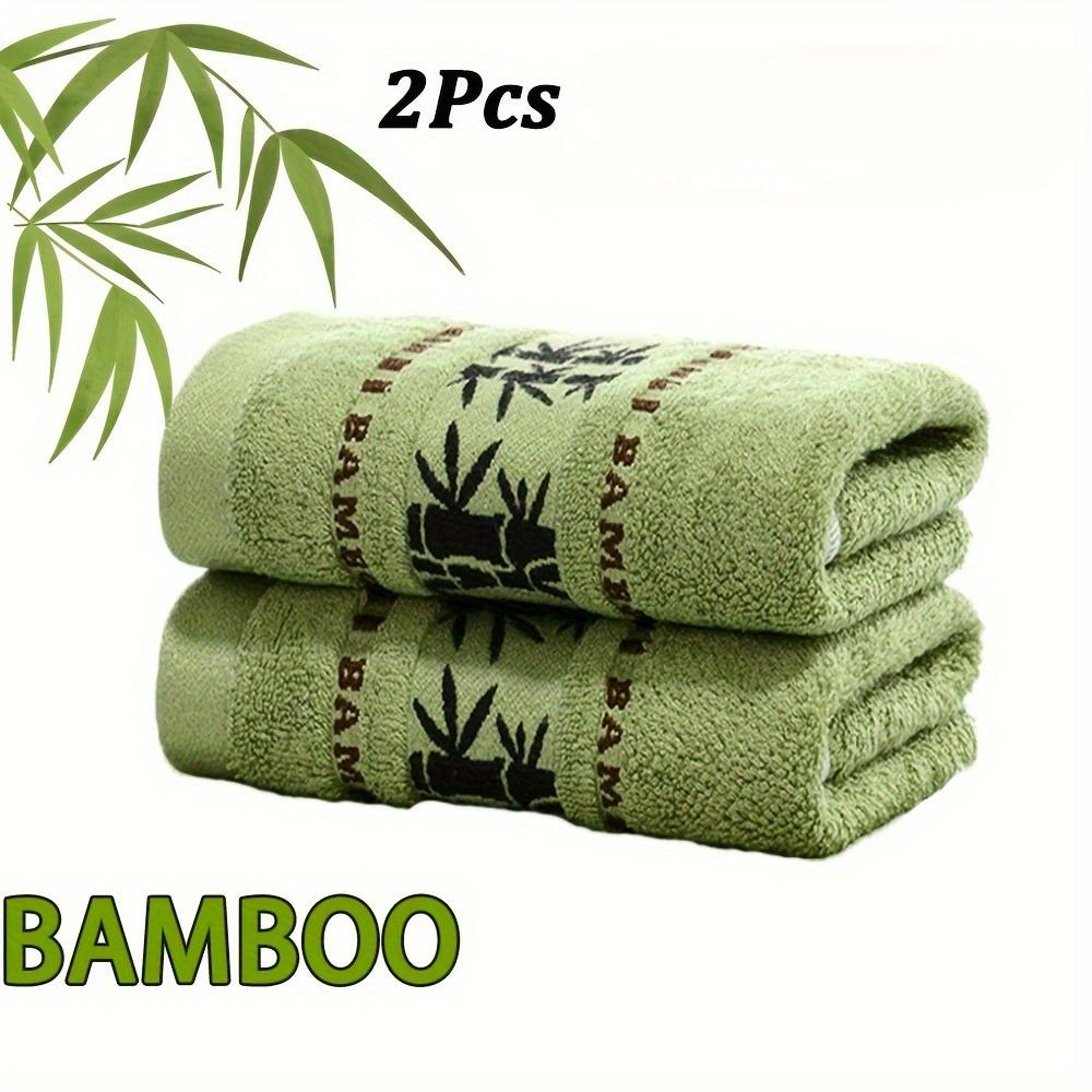 TEMU Fiber Towels Featuring Exquisite Bamboo Patterns, Soft And Quick-drying, With High Absorbency, Perfect For Bathrooms, Hotels, Saunas, And - Designed With A Modern Space Theme