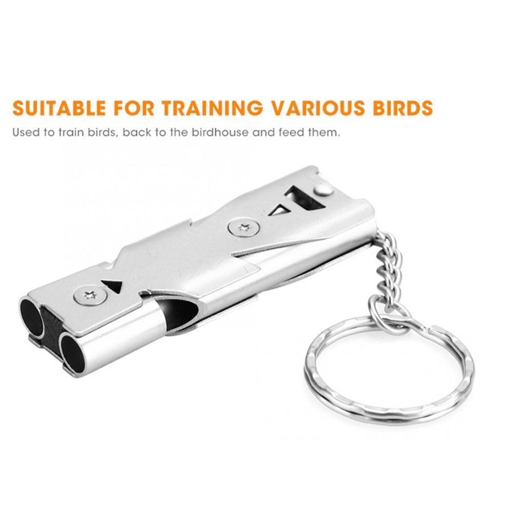 TEMU 1pc Technology Bird Training Whistle With Stainless Steel Loud, High- Sound - Suitable For Parrots, Pigeons, Obedience & Training, Discreet & Portable Tool