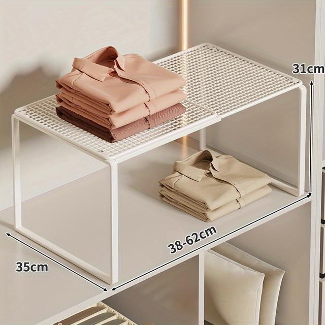 TEMU 伸縮式クローゼット シューズ＆衣類用多層収納ラック スペース
