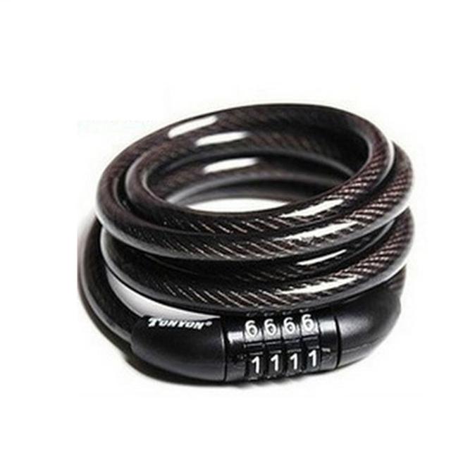 TEMU Antirrobo para motocicleta y bicicleta de montaña: Candado de cadena de seguridad con código de 4 dígitos de alta resistencia