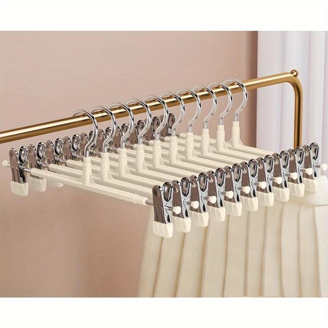 TEMU Pants Hanger Clip, Traceless Anti-slip Pants Storage Gadget, Household Stainless Steel Hanging Rack, Durable And Durable, Dry And Wet Use, Jk Skirt Drying Clip