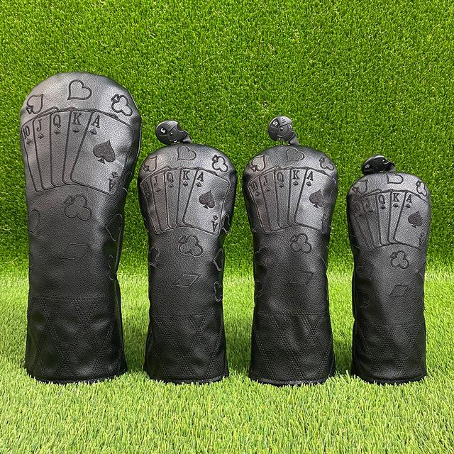 TEMU Trendy Designed Golf Club Headcovers, Tailored For Hybrid Drivers Woods, Wear Resistant Durable, Essential Professional Golf Additions For Enthusiasts