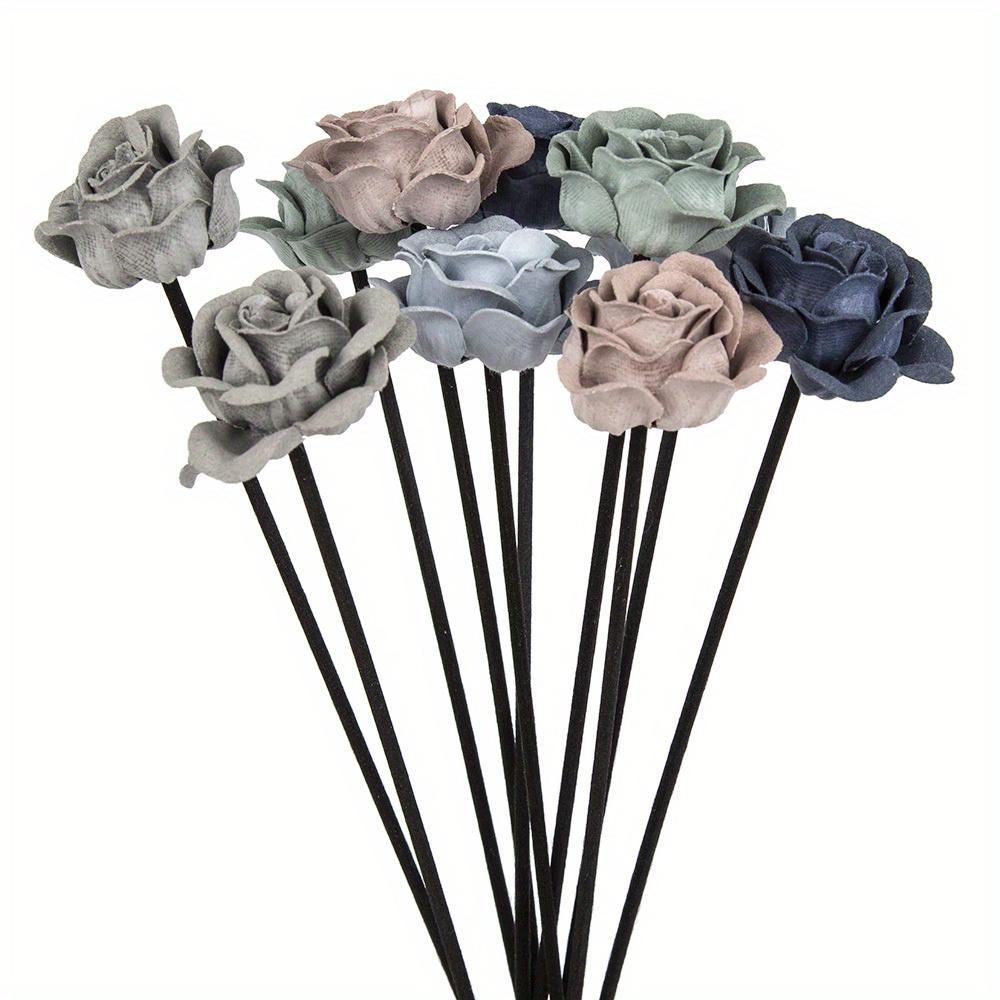 TEMU 10pcs 23cm/9.05inch Dark Color Leather Velvet Scented Rattan Reeds - Home Fragrance Sticks For Oils And Essential Oils, Home Fragrance Accessories| Decor|