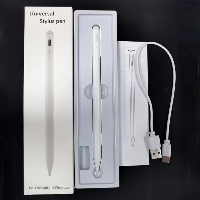 TEMU Universal Smart Touch Pen, Compatible With And Ios, Rechargeable Battery, Tilt Sensitivity, Suitable For Precise Writing On Mobile Phones, Tablets, And Capacitive Screens