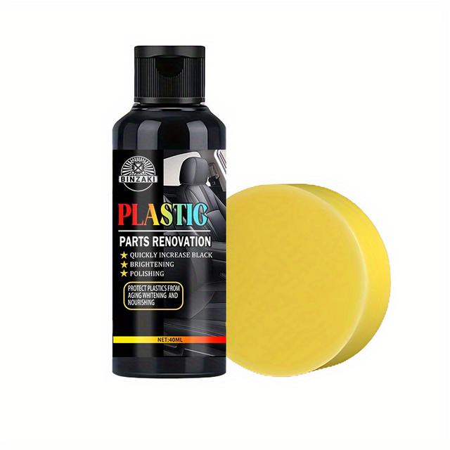 TEMU Plastic Restorer & Gloss Polish - Instant //color-coding Trim Renew - Long-lasting Car Wax Coating For Auto Exterior, Tires, Bumpers, - For (no.1 Car Problem