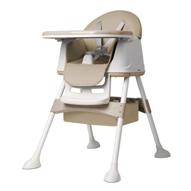 TEMU High Chair For Infants And Toddlers, Featuring Adjustable Height, A Detachable Tray, And A 5-point Safety Harness, Suitable Use, Sturdy And Secure, With A Weight Capacity Of Up To 20 Kg
