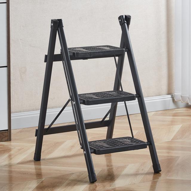 TEMU Dobrável de com Pedais Antiderrapantes - Durável, Capacidade de 330lb, para Uso na Cozinha & Despensa,