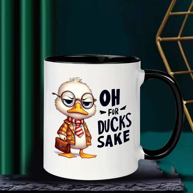 TEMU 11 Oz Ceramic Mug Featuring A - Printed On , 330ml Insulated, Washable - Halloween And Valentine's Day - Great For Home Decor And Bar Use, Cafe Supplies, Holiday Presents, , High-quality.