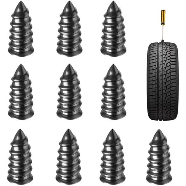 TEMU Tire Repair Kit With Rubber Nails For Motorcycles, Including A Screwdriver And Vacuum Tire Tools