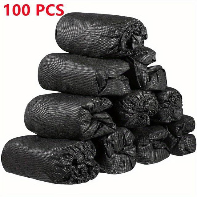 TEMU 100pcs Disposable Boot Shoe Covers 100 Count Foot Booties Shoe Coverings Non Slip Shoe & Boot Covers For Indoor Outdoor Home Workplace